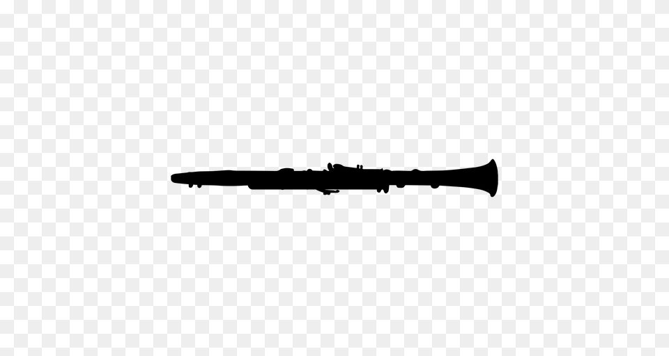 Clarinet Musical Instrument Silhouette, Gray Free Transparent Png