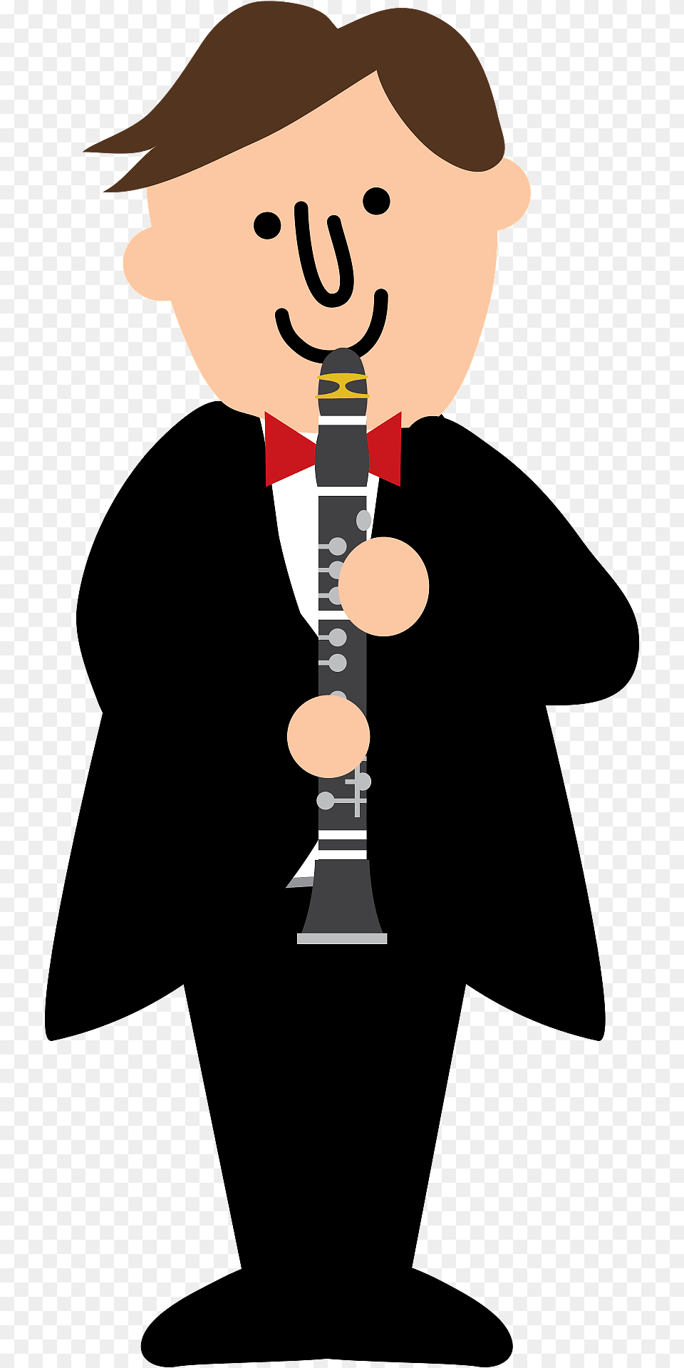 Clarinet Player Clipart, Musical Instrument, Person, Face, Head Free Png Download