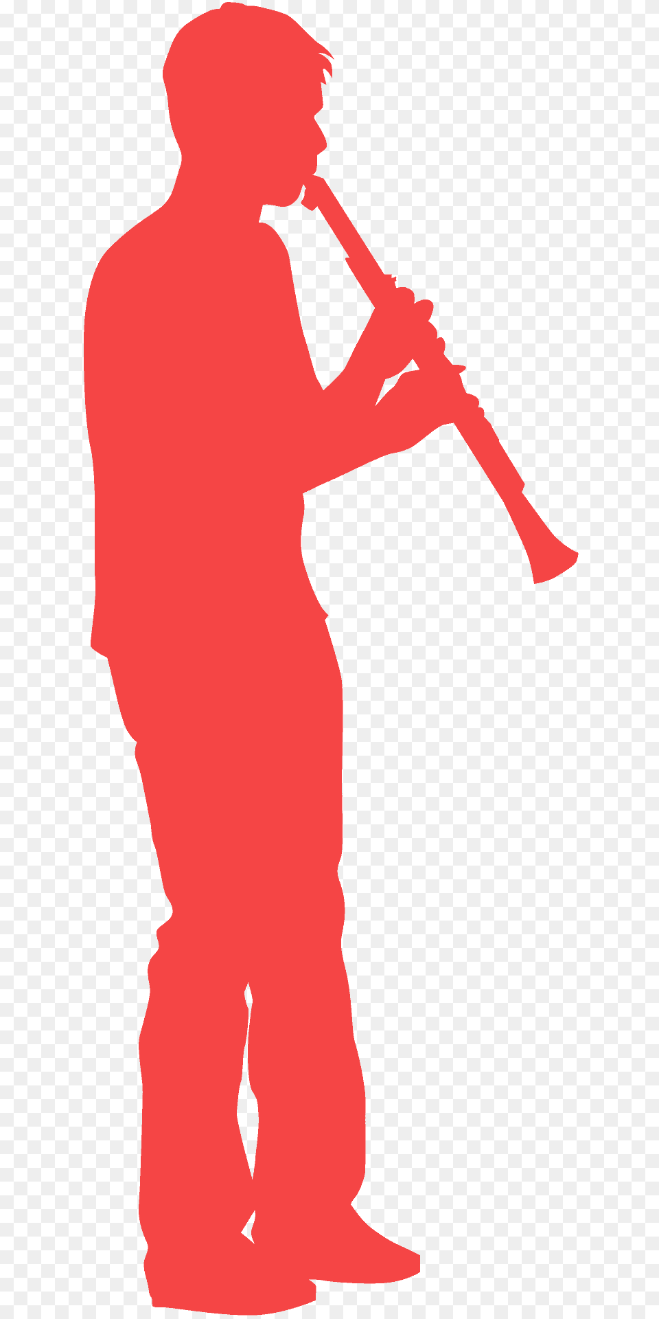Clarinet Player Silhouette, Adult, Male, Man, Person Free Png