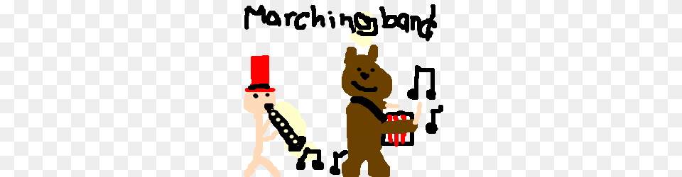 Clarinet Playing Bear Joins A Marching Band, Baby, Person, Face, Head Png