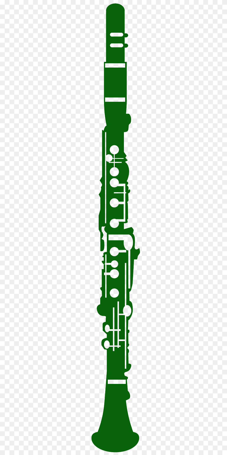 Clarinet Silhouette, Musical Instrument, Oboe Png Image