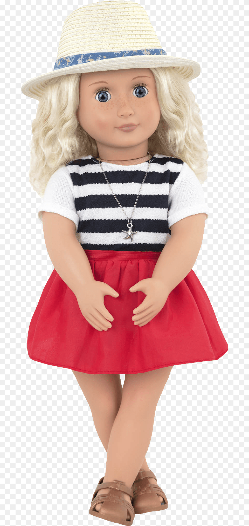 Clarissa Doll 18 Inch Doll Blonde Hair Blue Eyes Our Our Generation Clarissa, Toy, Clothing, Hat, Person Png