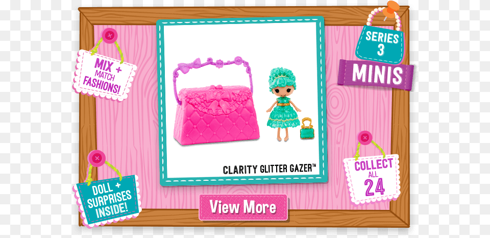 Clarity Glitter Gazer Series Lalaloopsy Mini Series, Accessories, Handbag, Bag, Child Free Png