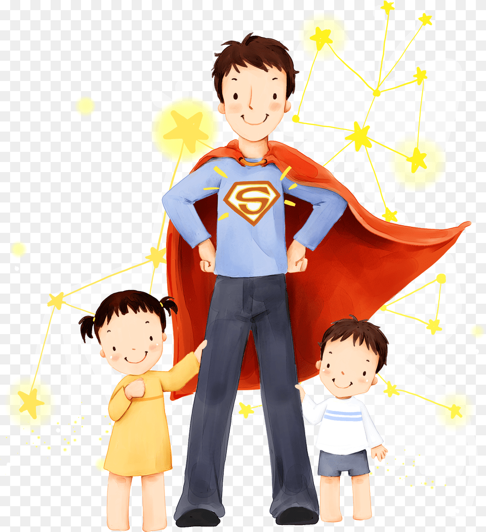 Clark Kent Father Son Daughter Illustration Father And Son And Daughter, Publication, Book, Comics, Person Free Transparent Png
