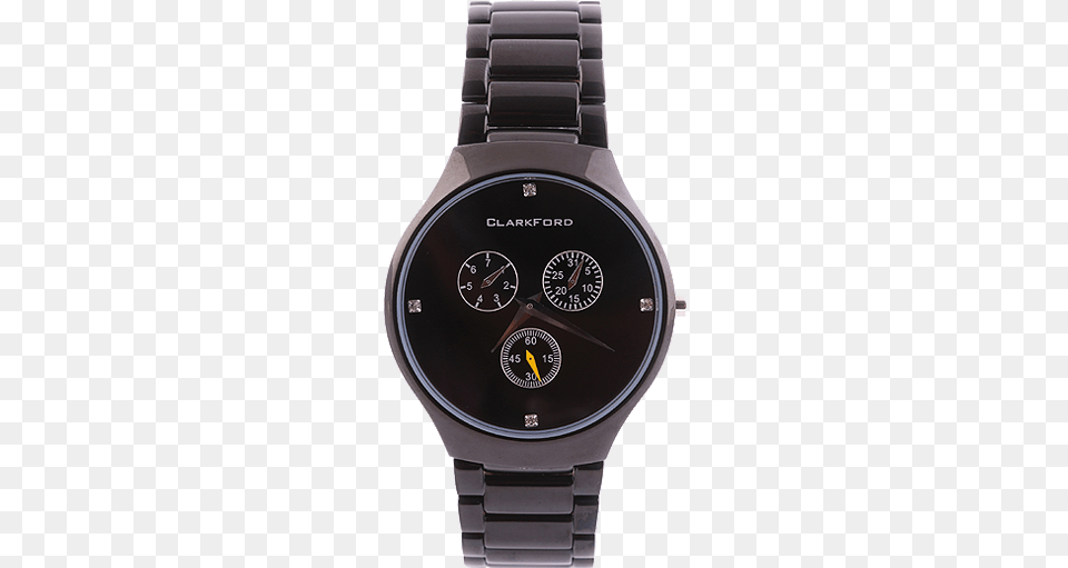 Clarkford Round Dial Chain Watch Black Watch, Arm, Body Part, Person, Wristwatch Png