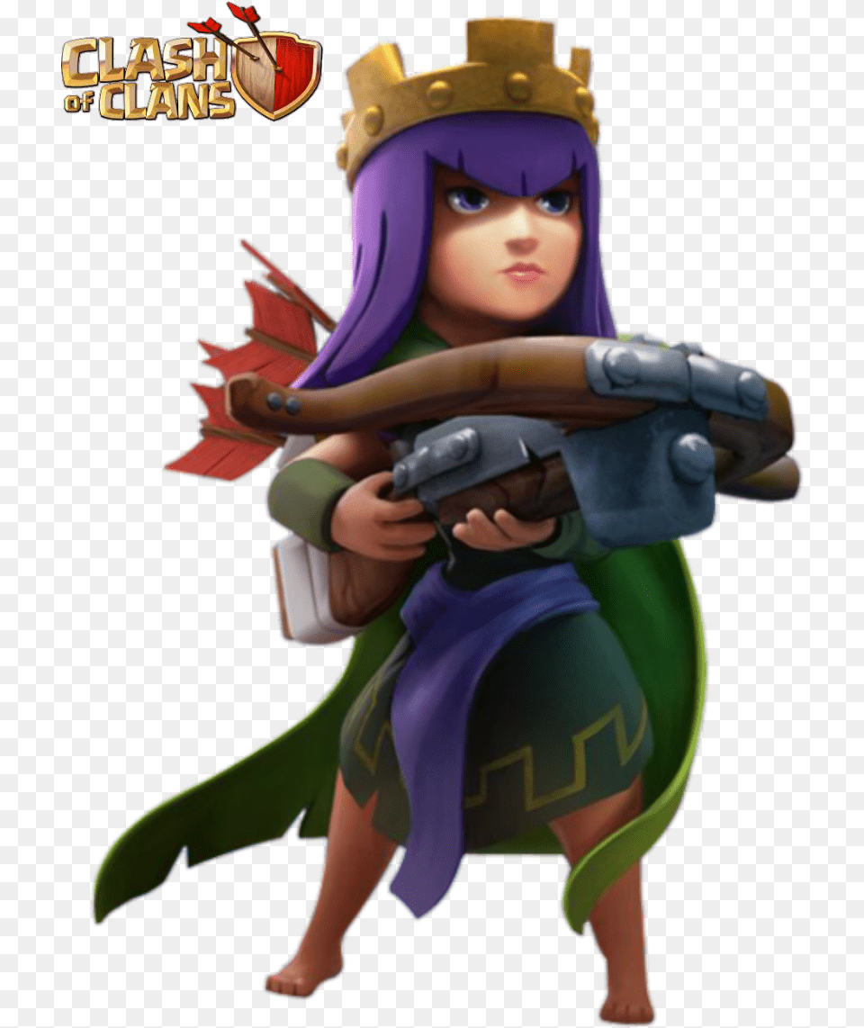 Clash Of Clan All Character Archer Queen Clash Royale, Baby, Person, Book, Comics Png Image