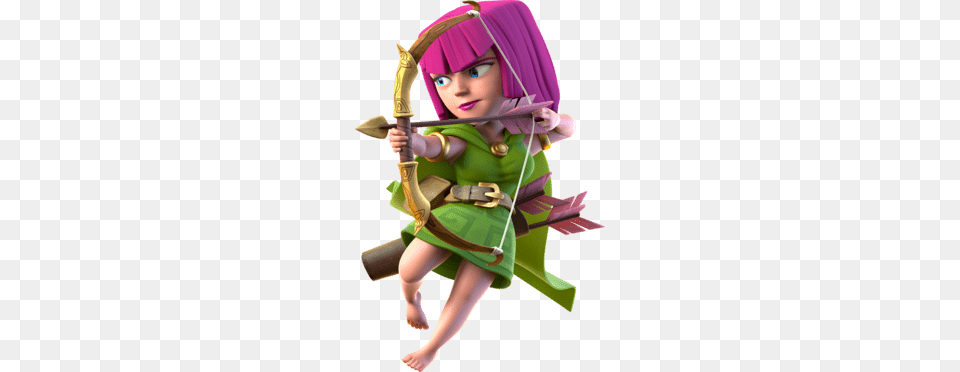 Clash Of Clans Archer, Archery, Bow, Person, Sport Free Png