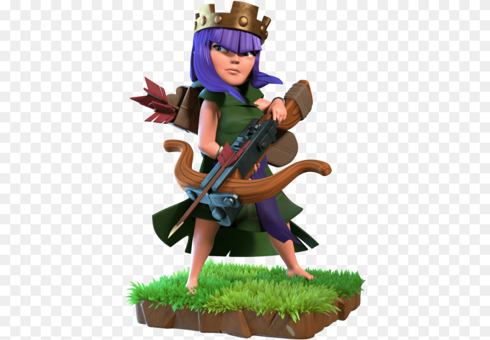 Clash Of Clans Archer Queen, Figurine, Baby, Person, Elf Free Png Download