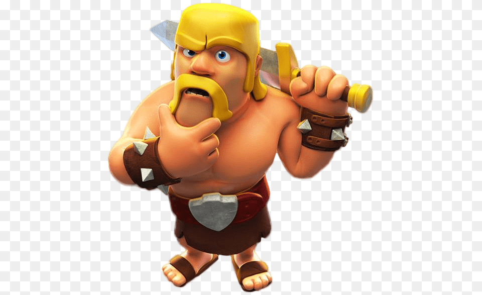 Clash Of Clans Barbarian Thinking, Baby, Person Free Png Download