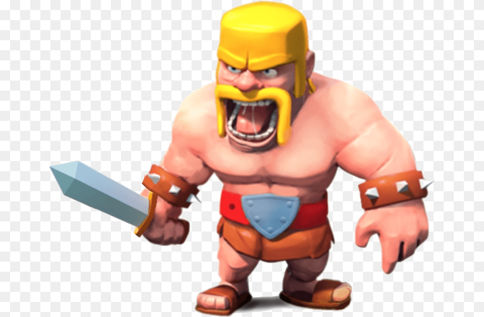 Clash Of Clans Characters Barbarian, Baby, Person, Blade, Dagger Png Image