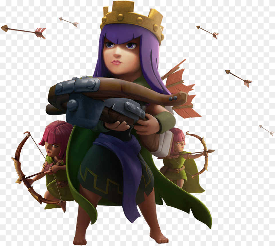 Clash Of Clans Clipart Archer Clash Of Clans Archer Queen Clash Of Clans Queen, Archery, Bow, Person, Sport Free Png