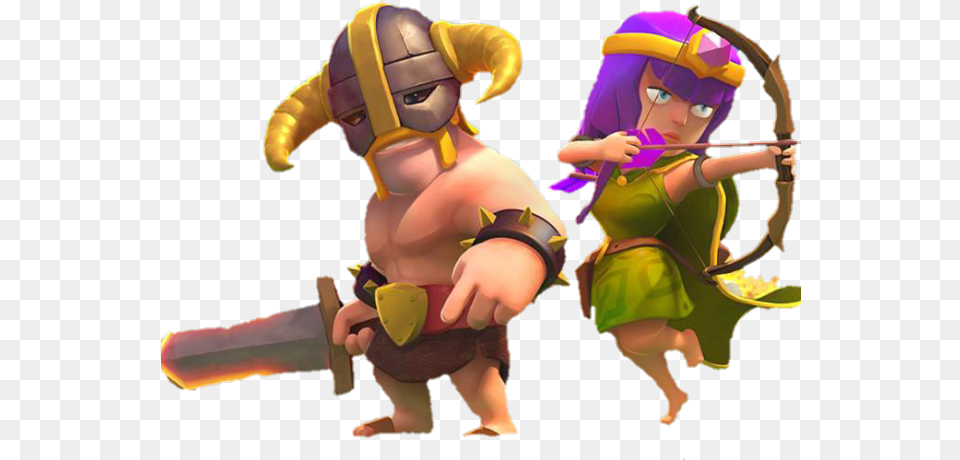 Clash Of Clans Clipart File Clash Of Clans Archer Max Level, Baby, Person, Arrow, Weapon Free Png Download