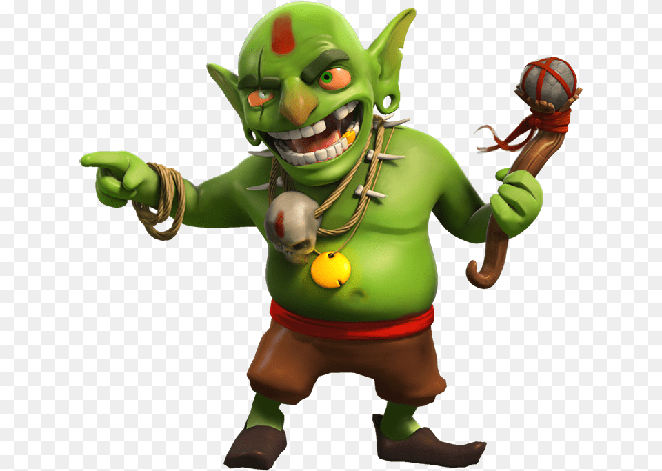 Clash Of Clans Goblin, Green, Elf, Baby, Person Free Png Download