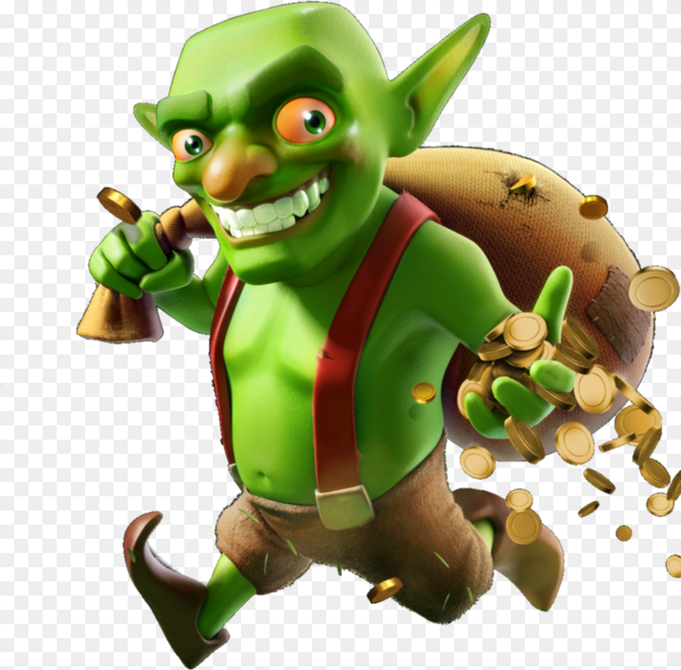 Clash Royale Goblin, Toy, Green, Elf, Face Png Image
