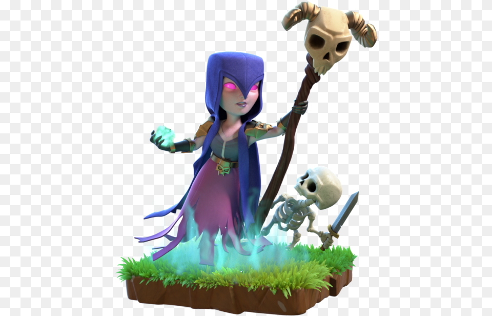 Clash Royale Witch Clash Royale Night Witch, Figurine, Person, Head, Adult Free Png Download