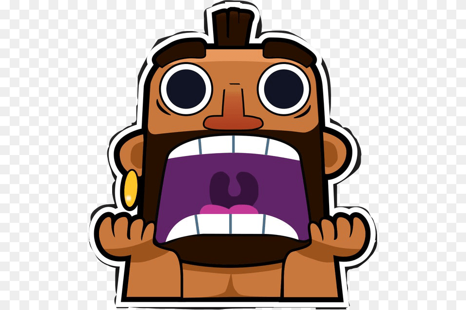 Clashroyale Hogrider Screaming Emote Freetoedit Clash Royale Hog Emote, Bulldozer, Machine, Bag Png Image