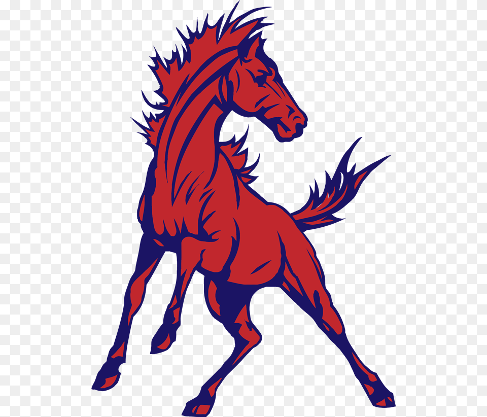 Class Of 2020 Fundraiser Red And Blue Mustang Horse, Person, Animal, Colt Horse, Mammal Png Image