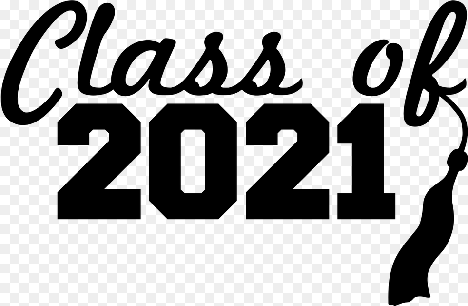 Class Of 2021 Cursive Text And Tassel Sticker Class Of 2021, Gray Free Png Download