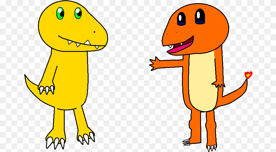 Classic Agumon And Charmander By Pikachufan60 Fur Animal Figure, Bear, Mammal, Wildlife, Dinosaur Free Transparent Png