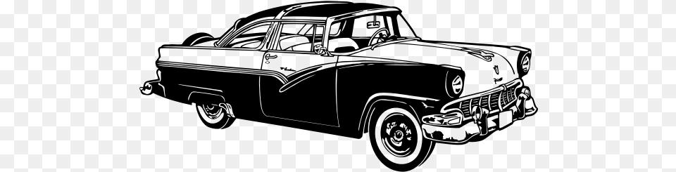 Classic American Car Silhouette Classic Car Pic Art, Gray Free Transparent Png