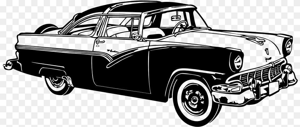 Classic American Car Silhouette Classic Car Silhouette, Gray Free Transparent Png