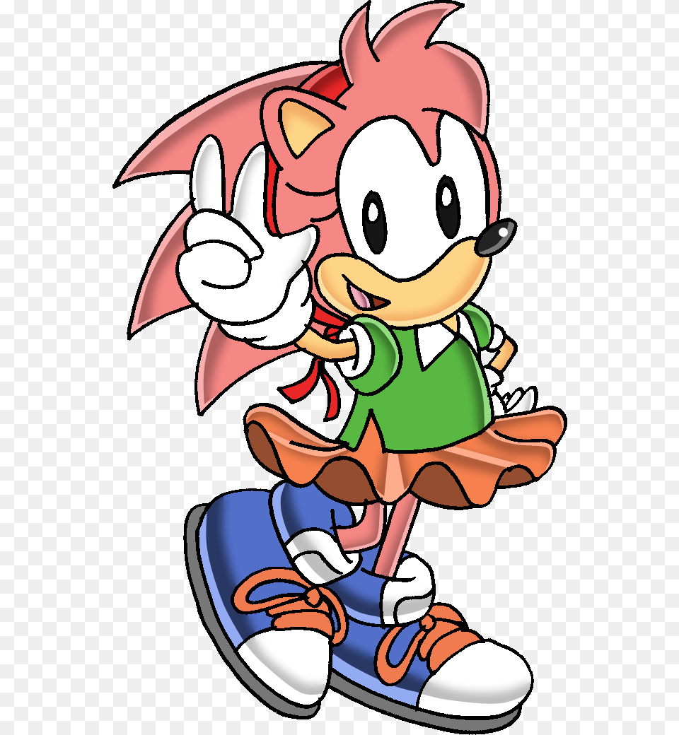 Classic Amy Rose Sonic Amy Rose Classic, Book, Comics, Publication, Baby Free Png Download