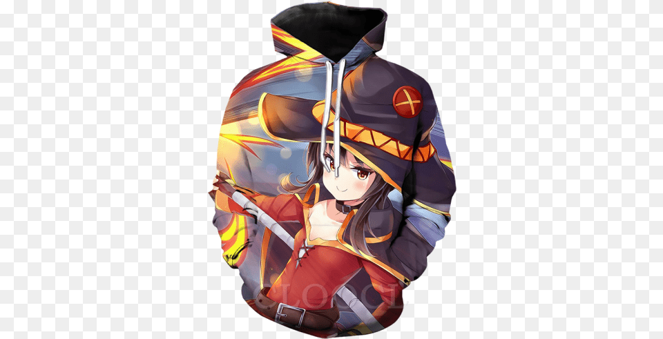 Classic Anime Girl Megumin Konosuba Hoodies 3d Print Men Konosuba Anime Background, Sweatshirt, Sweater, Knitwear, Jacket Free Png