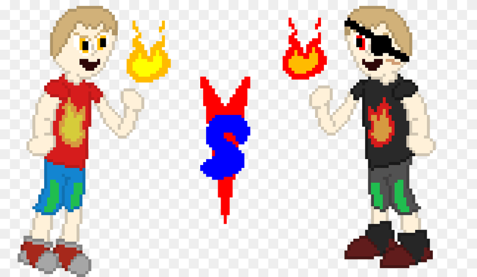 Classic Apl Vs Evil Apl Pixel Art Maker, Boy, Child, Male, Person Free Transparent Png