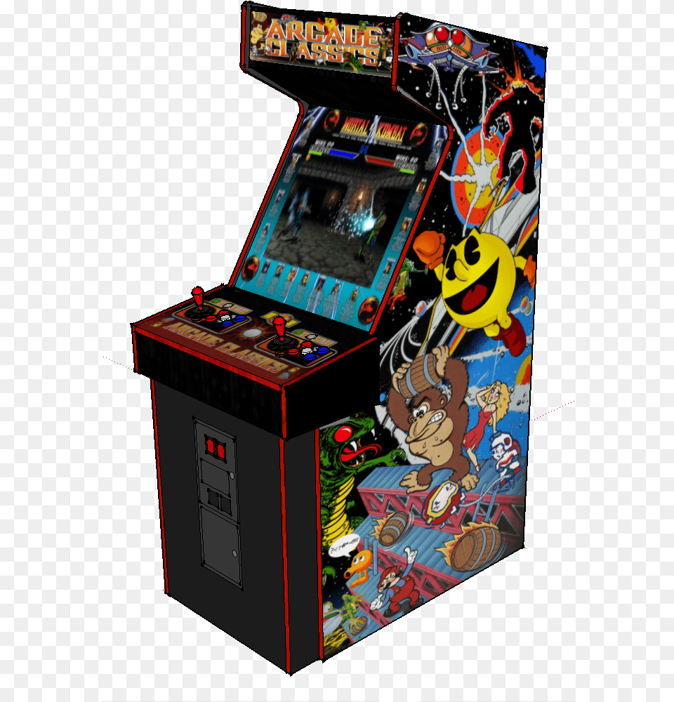Classic Arcade Cabinet Art, Arcade Game Machine, Game, Baby, Person Free Png