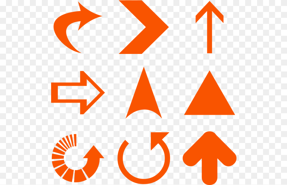 Classic Arrows Icon In Style Simple Orange, Symbol Png