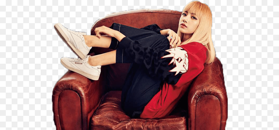 Classic Blackpink Reebok One Fire Lisa Square One Blackpink, Furniture, Shoe, Clothing, Couch Free Png