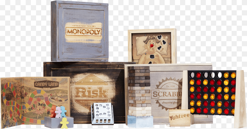 Classic Board Games Get Rustic Makeover Hasbro Rustic Series Hasbro Rustic, Box, Crate, Animal, Bear Free Transparent Png