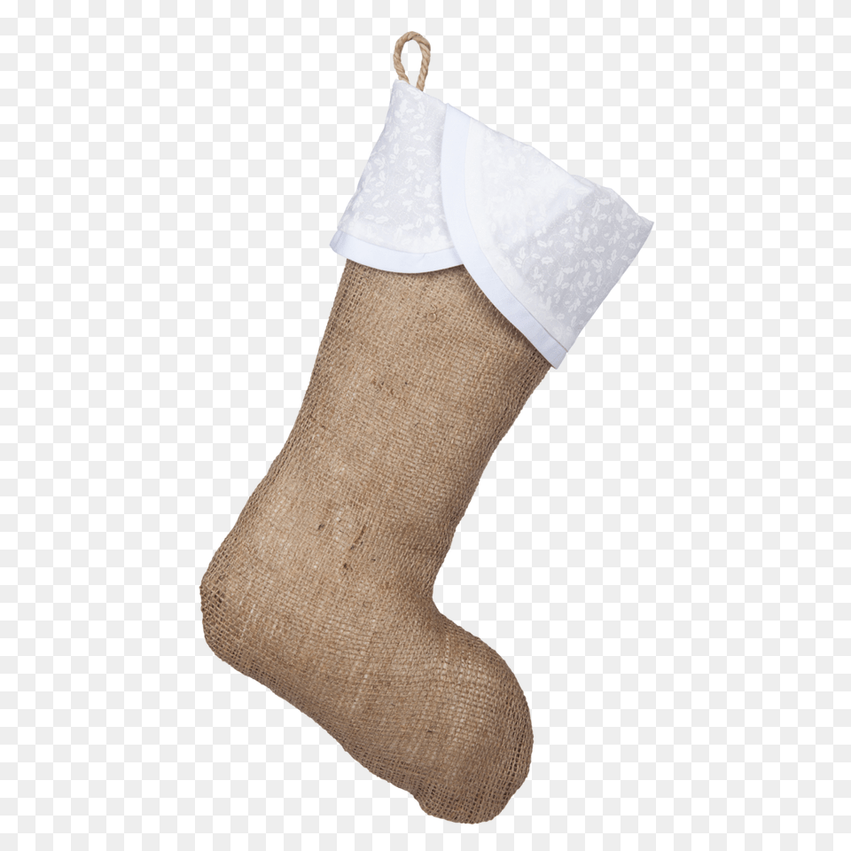 Classic Burlap Stocking, Clothing, Hosiery, Christmas, Christmas Decorations Free Png Download