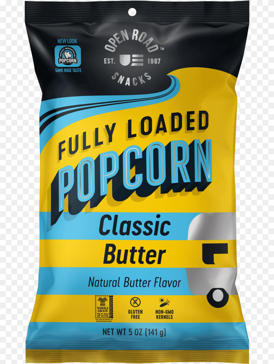 Classic Butter Popcorn Front Of Package Cat Supply, Powder, Flour, Food, Can Free Png