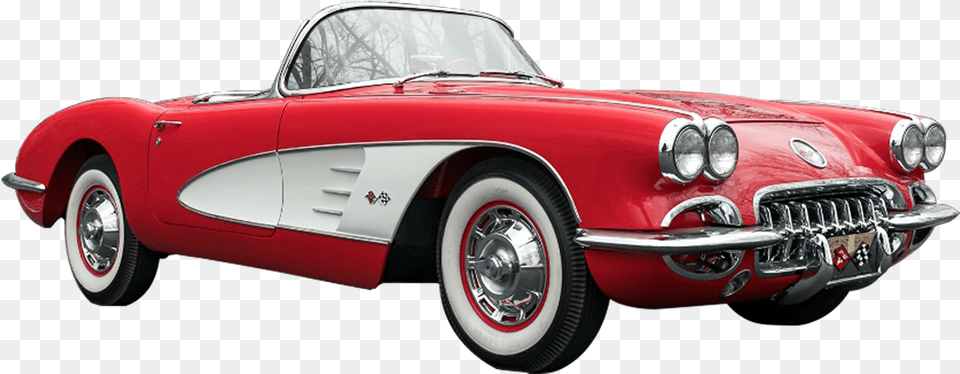 Classic Car Auction 64 Corvette No Background, Transportation, Vehicle, Machine, Wheel Free Transparent Png