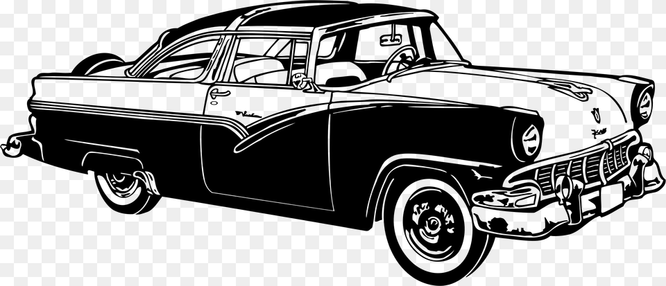 Classic Car Auto Show Vintage Car Clip Art Classic Car Silhouette, Gray Free Png Download