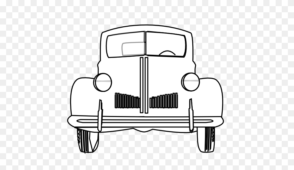 Classic Car Black White Clipart, Machine, Wheel, Transportation, Vehicle Free Transparent Png