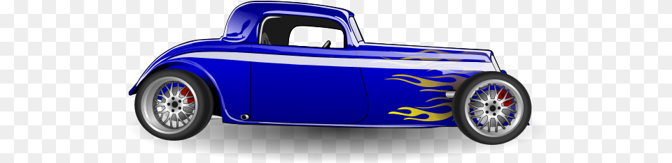 Classic Car Clipart Transparent Hot Rod Car Clipart, Vehicle, Coupe, Transportation, Sports Car Png Image