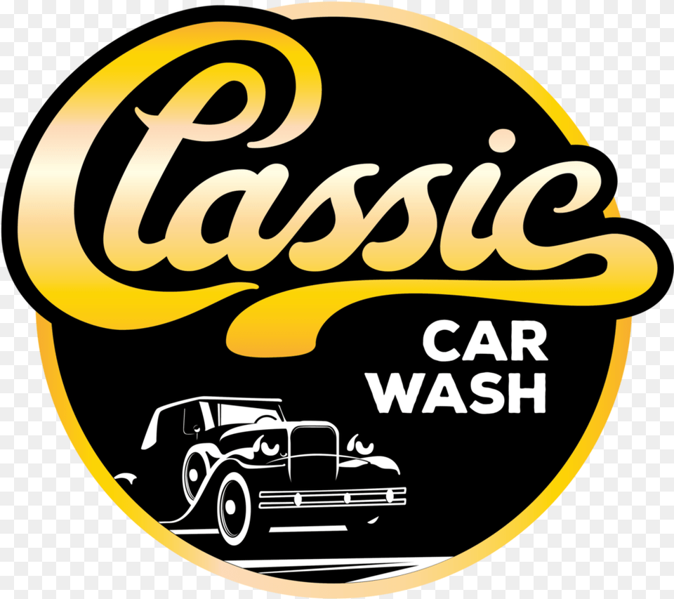 Classic Car Wash Logo, Transportation, Vehicle, Machine, Wheel Free Png