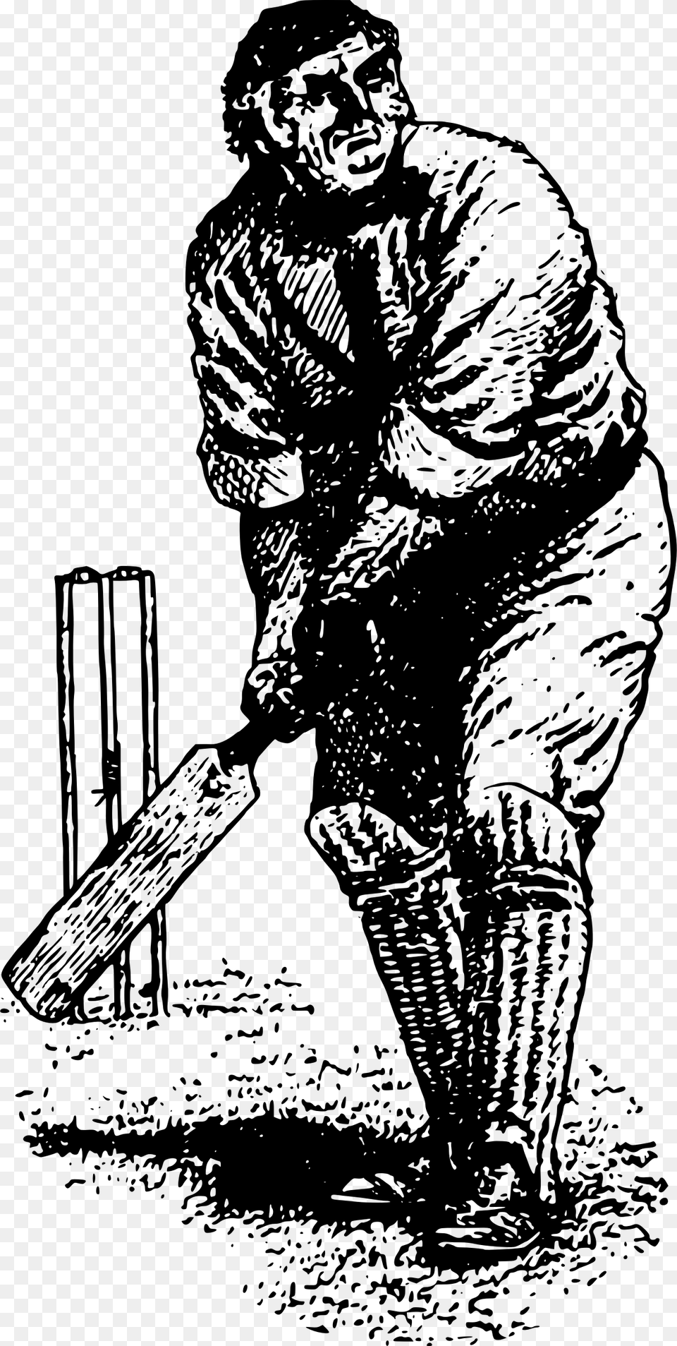 Classic Cricketer Clip Arts Portable Network Graphics, Gray Png