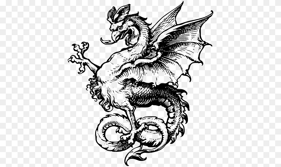 Classic Dragon Tattoo, Animal, Cat, Mammal, Pet Free Png Download