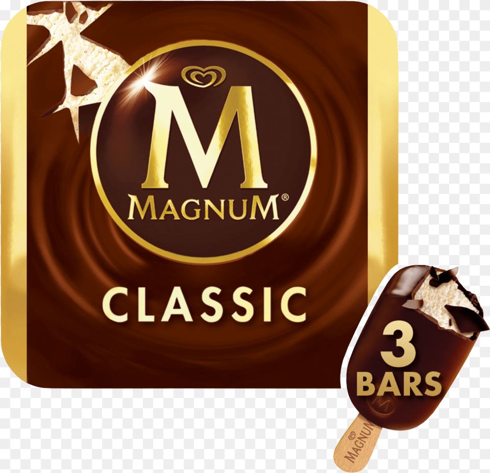 Classic En Magnum Dark Chocolate Ice Cream, Dessert, Food, Ice Cream Free Png Download