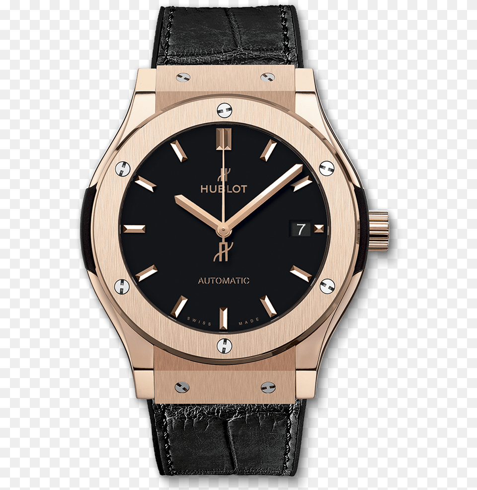Classic Fusion King Gold Hublot Classic Fusion Chronograph King Gold, Arm, Body Part, Person, Wristwatch Free Png Download