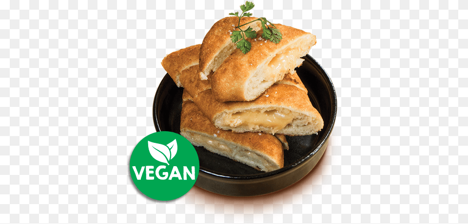Classic Garlic Calzone V Vegan Cheese, Bread, Food, Lunch, Meal Free Transparent Png