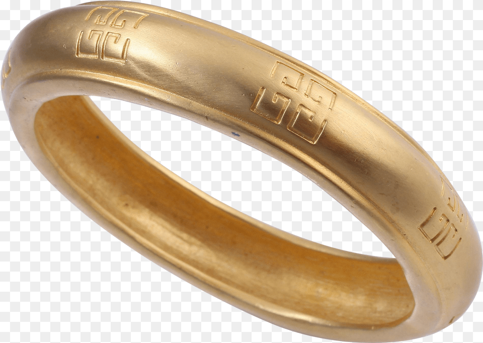 Classic Givenchy 80s Gold Tone Logo Bangle Bangles Gold Bangle, Accessories, Jewelry, Ring Png Image