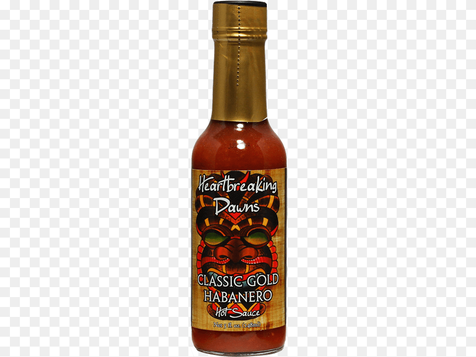 Classic Gold Habanero Hot Sauce 5oz Heartbreaking Dawns Hot Sauce Habanero Classic Gold, Food, Ketchup, Alcohol, Beer Free Png
