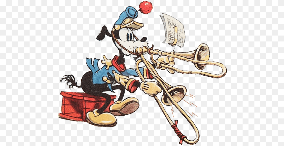 Classic Goofy Trombone Trombone Happy Birthday, Musical Instrument, Brass Section, Horn, Baby Png Image