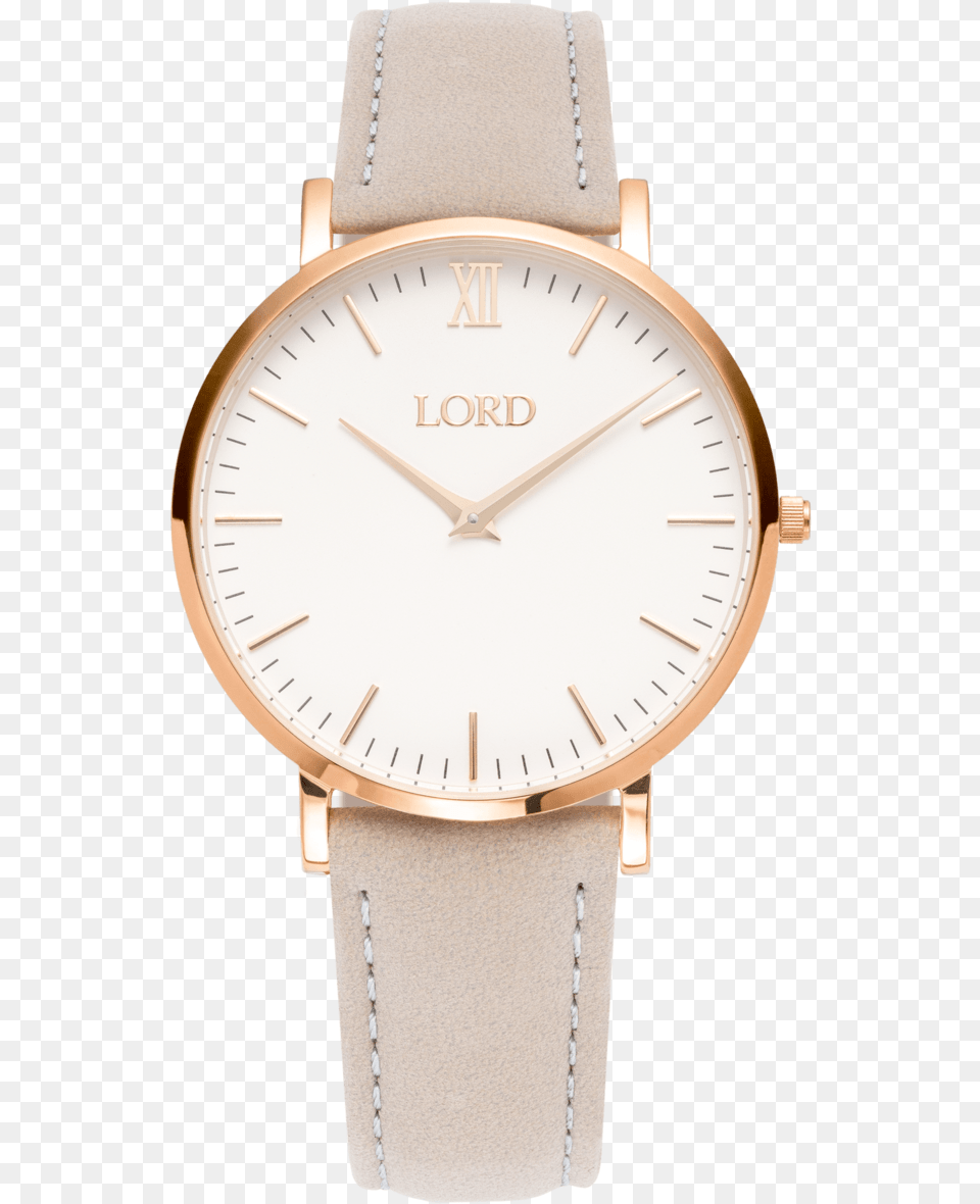 Classic Grey Ladies Watch White Face Golden Hands Analog Watch, Arm, Body Part, Person, Wristwatch Png