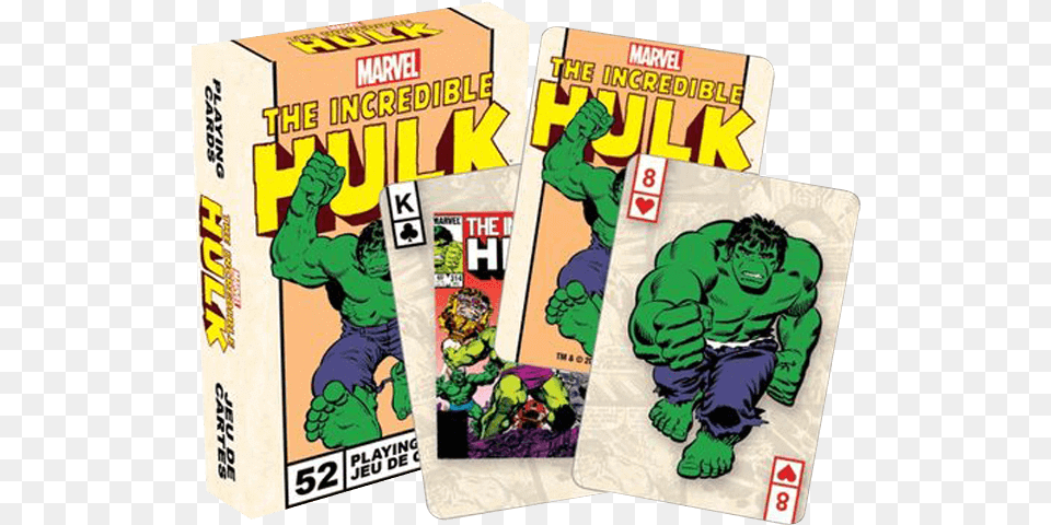 Classic Incredible Hulk Playing Cards Hulk, Book, Comics, Publication, Baby Png