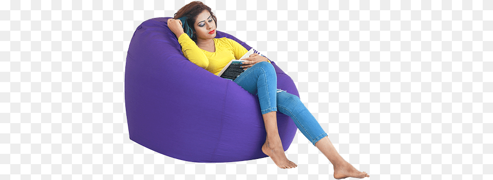 Classic Large Bean Bags In Sri Lanka, Adult, Female, Furniture, Person Free Png Download